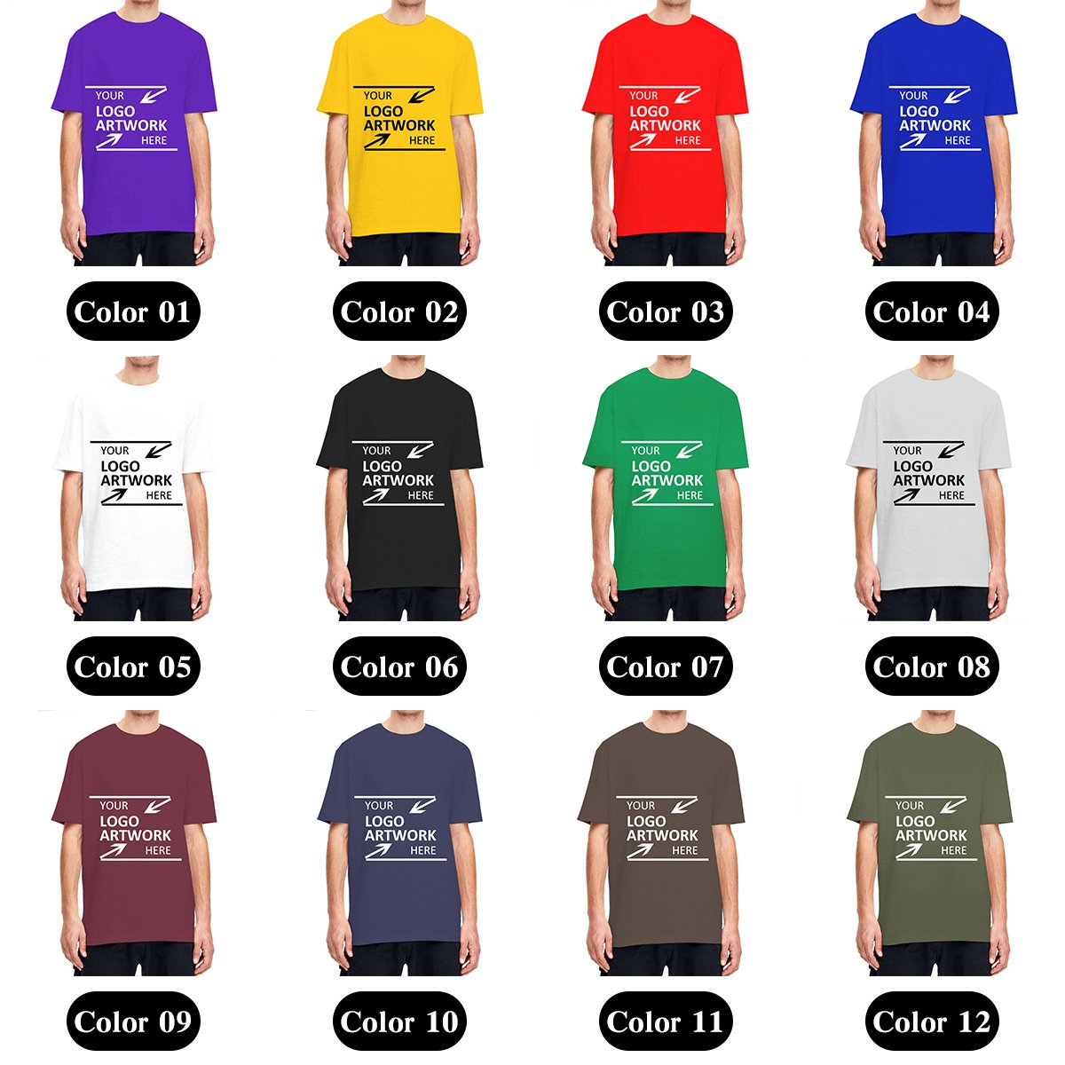 Wholesale 100% Cotton Tshirt For men High Quality Oversize Short Sleeve Tees T Shirt For men Custom Logo Artwork Graphic Printed
