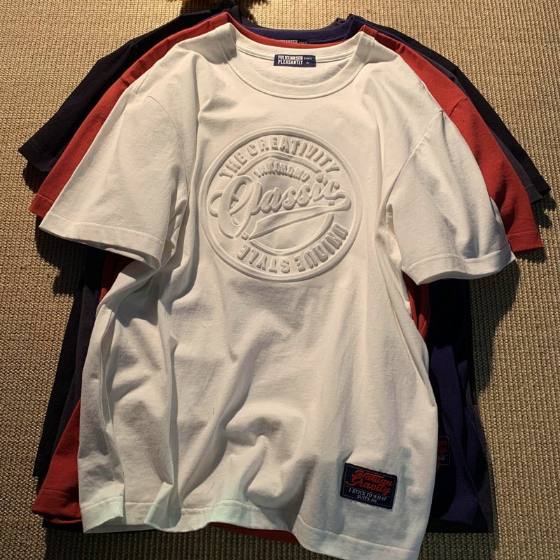100% Cotton Plain Oversized Tshirt Heavy Weight Custom 3d Logo Men Puff Print Tee