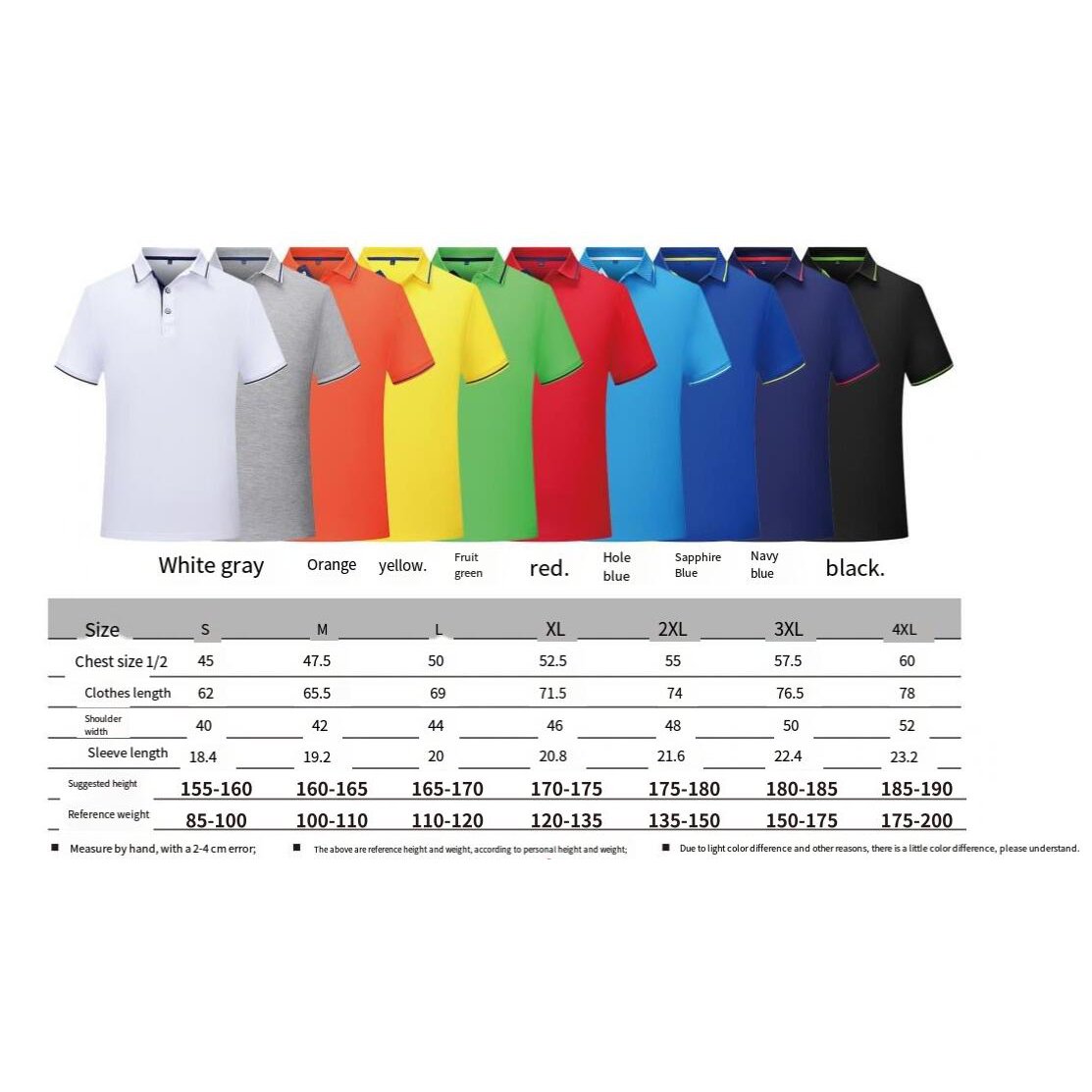 High Quality Polo T-shirt Custom Logo Printed Summer Plain Man Silk Cotton Clothes Men's Polo Neck T-Shirts For Men Women