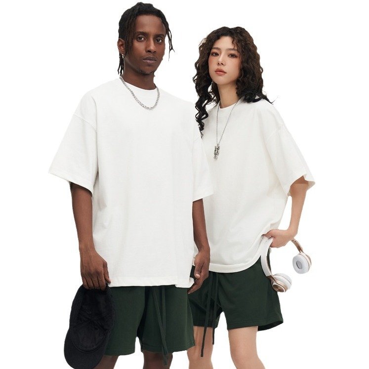 350g 2024 new fashion Luxury brands of white etc 100 cotton High Street Short Sleeve T-Shirt clothing for men