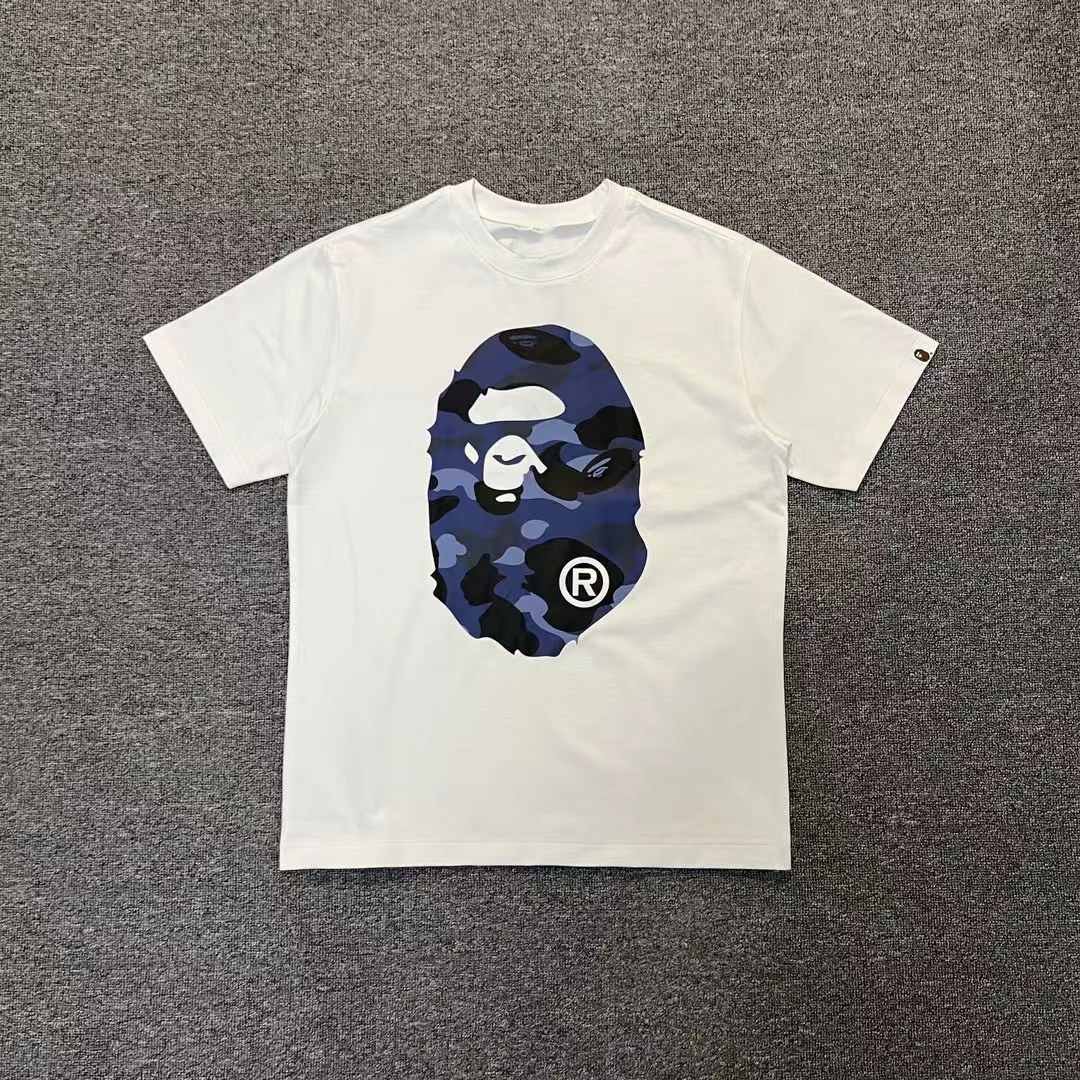 2024 Plus size Summer Ape Head for Bapees T-shirt Men's T-shirts Drop Shoulder Loose T shirt Top Tee Shirts T-shirt Streetwear