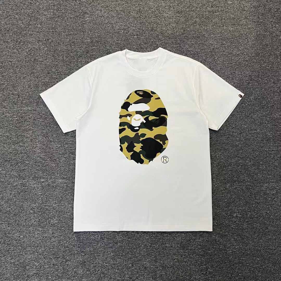 2024 Plus size Summer Ape Head for Bapees T-shirt Men's T-shirts Drop Shoulder Loose T shirt Top Tee Shirts T-shirt Streetwear