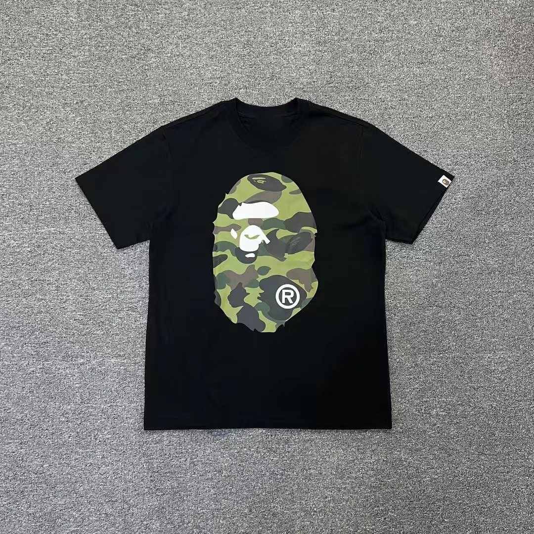 2024 Plus size Summer Ape Head for Bapees T-shirt Men's T-shirts Drop Shoulder Loose T shirt Top Tee Shirts T-shirt Streetwear