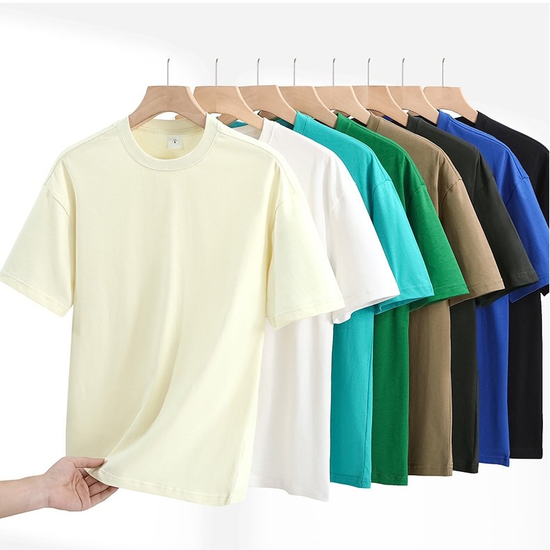 High Quality Customized Heavy Weight Oversized Tshirt Men Short Sleeve Blank 100% Cotton Casual T Shirt