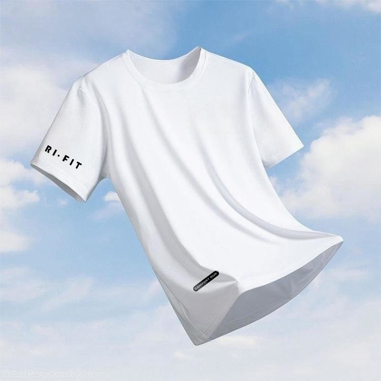 Hot selling summer ice silk short sleeved T-shirt for men Comfortable and loose fitting oversized men's casual versatile T-shirt