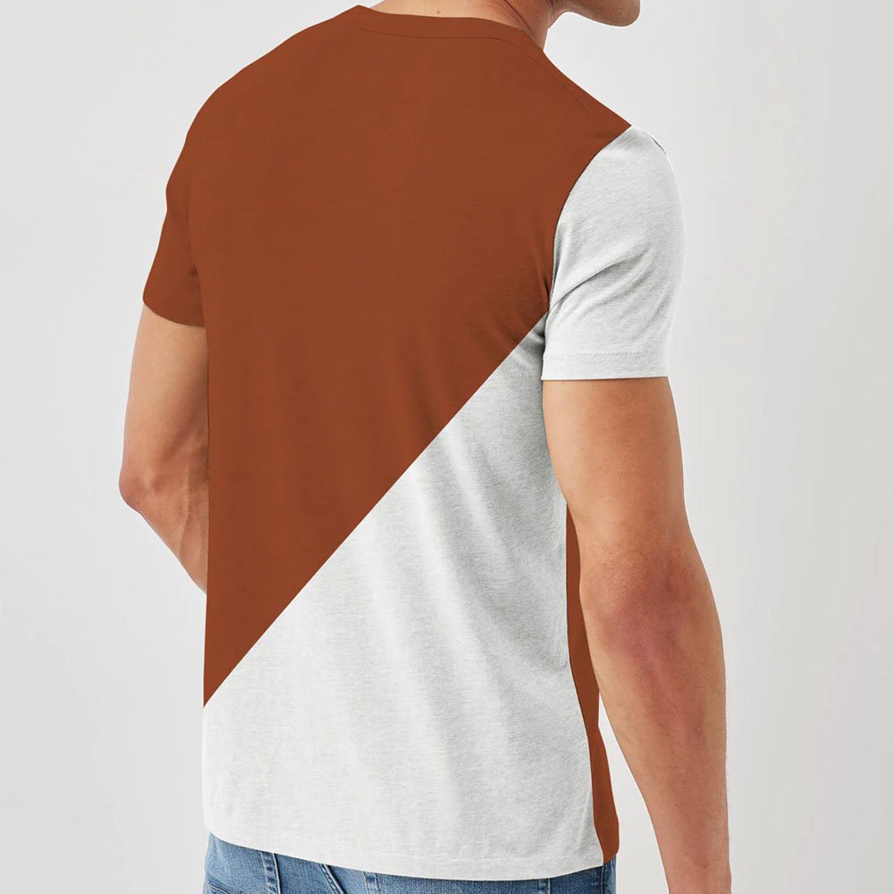 OEM high quality 100% Cotton your brand tshirt Custom Exclusive Contrast Panel Unisex Short sleeve men's T-shirts