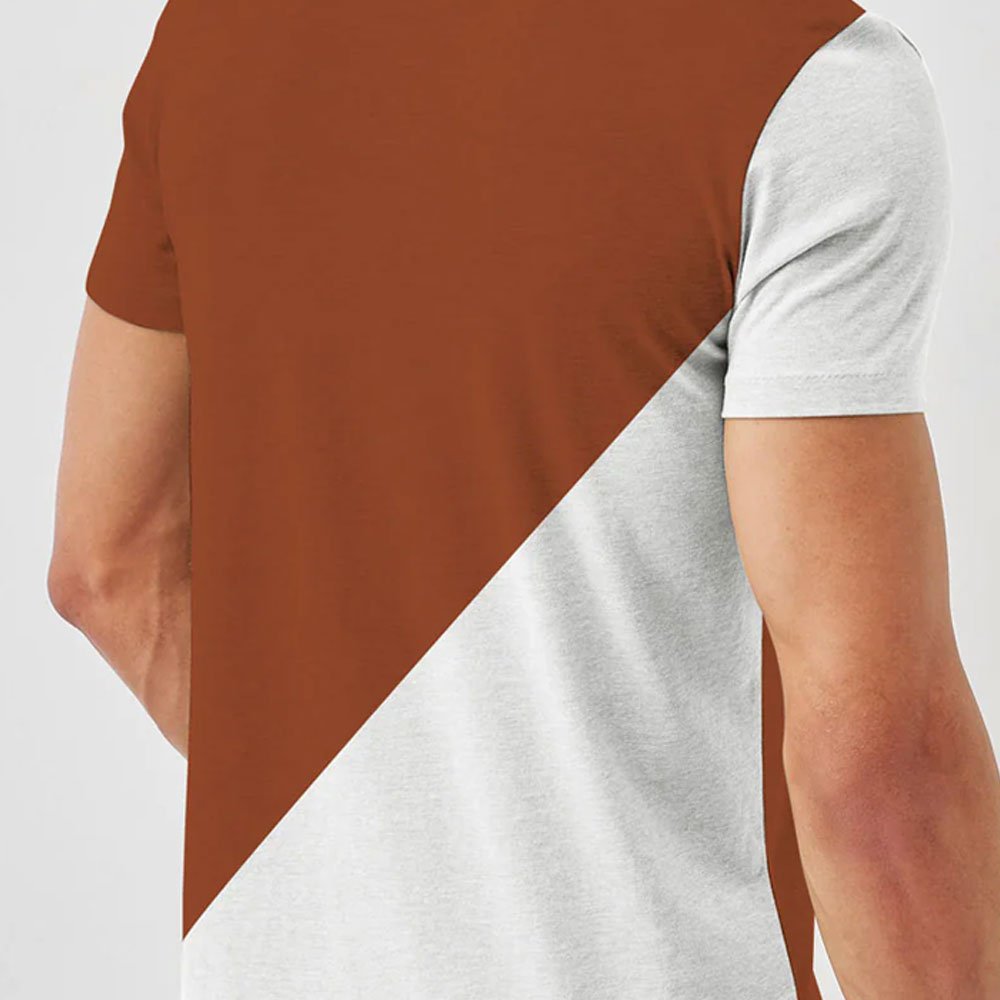 OEM high quality 100% Cotton your brand tshirt Custom Exclusive Contrast Panel Unisex Short sleeve men's T-shirts