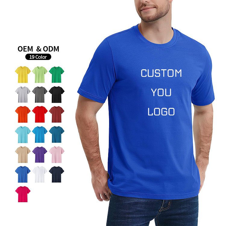 T shirts factory wholesale combed cotton round neck t shirts high quality men's t shirts support personal logo