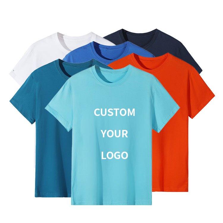 T shirts factory wholesale combed cotton round neck t shirts high quality men's t shirts support personal logo