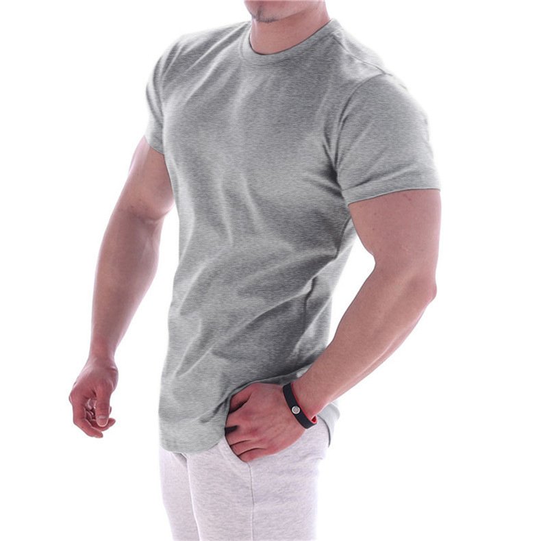 wholesale Spring Summer hot arrivals fitness tank tops short sleeve tops gym sport wear custom blank t-shirt plain men's t-shirt