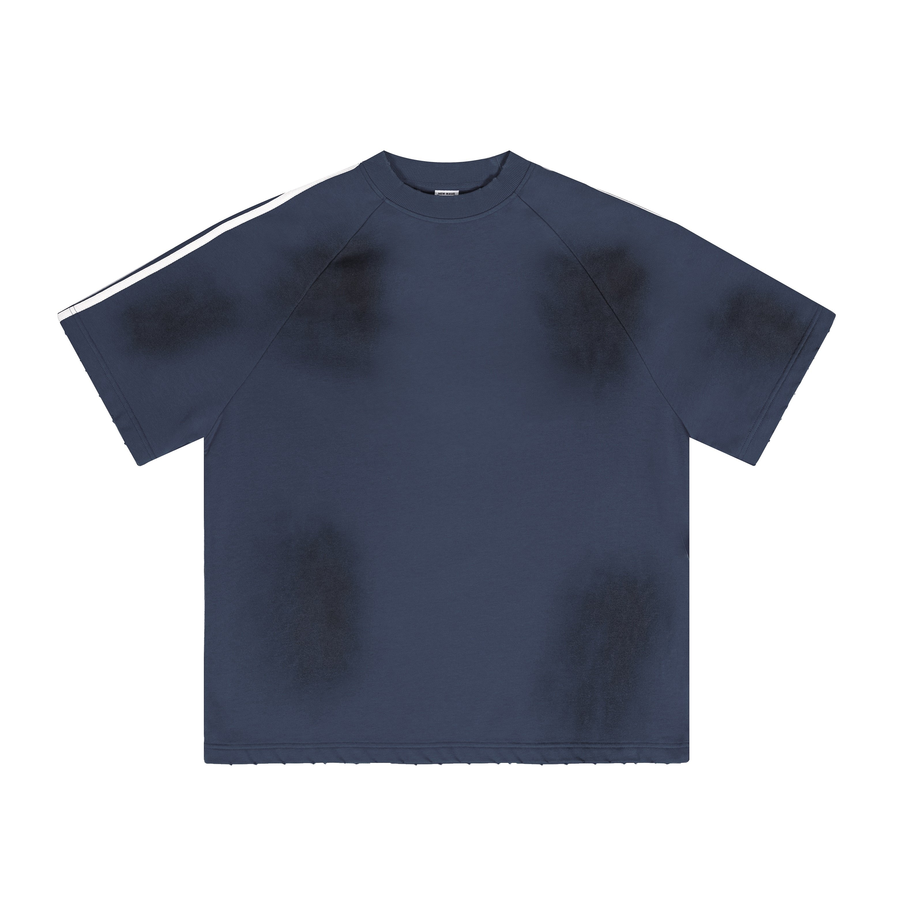 2024 spring summer Paris mud dyed retro youth short sleeve male unisex campus lazy loose T-shirt men plus size men's t-shirts
