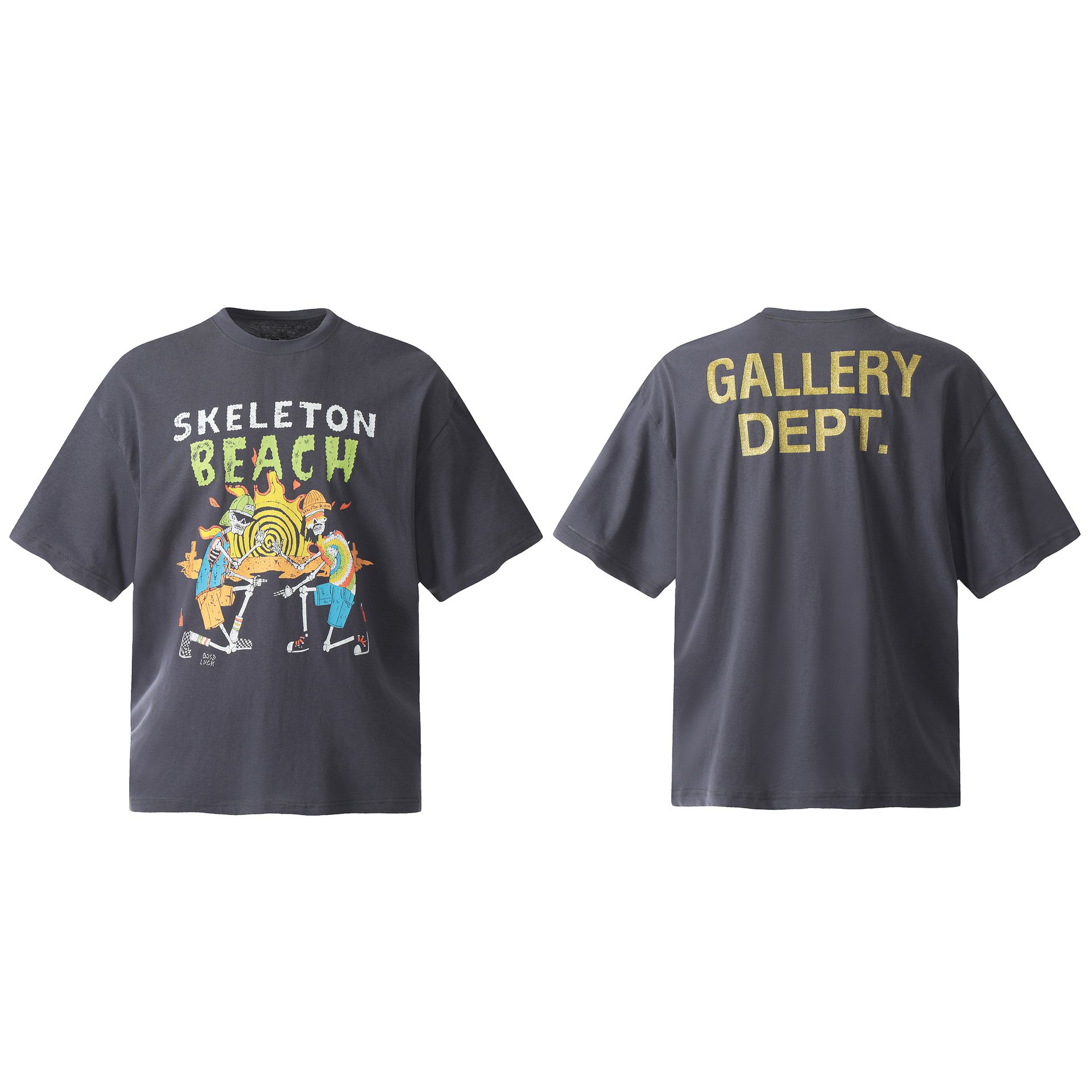 Unisex Heavyweight 100% Cotton Crew Neck T-Shirt High Quality Vintage Hip Hop Printed Short Sleeve Plus Size Men's T-Shirt