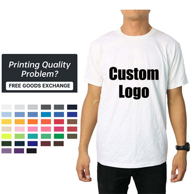 High quality wholesale custom 100% cotton T-shirt men's heavyweight oversized blank T-shirt custom men's T shirt