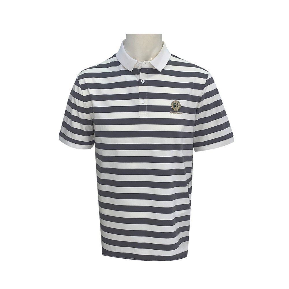 G-SDQL Custom Men's Polo Shirts High Quality 100% Cotton Golf Short Sleeve Striped Men's T-shirts Casual Embroidered Polo