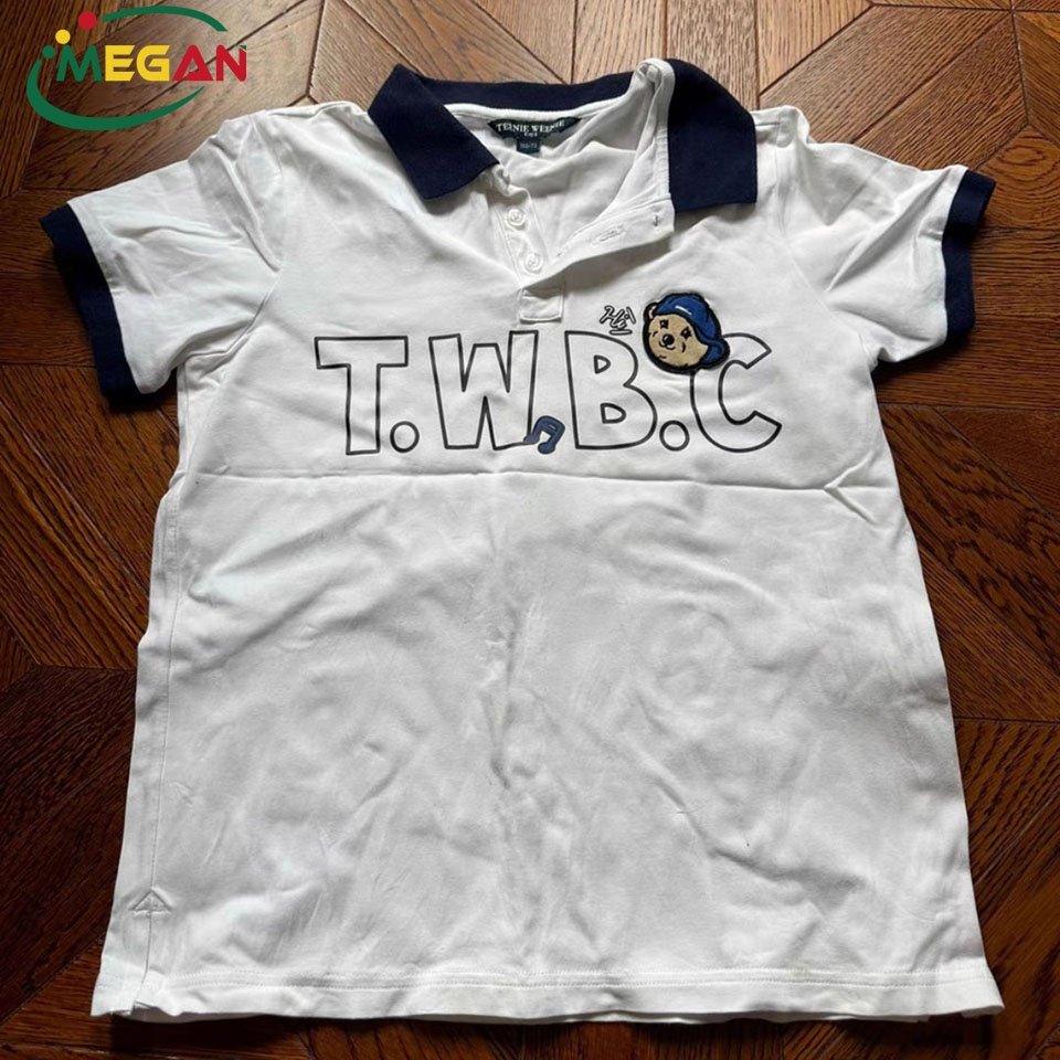 Megan T-shirts Mixed Bulk Second Hand Clothes Branded Men's 100% Cotton Used Polo Shirts