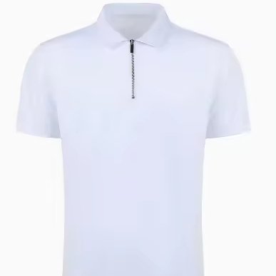 Custom Design Men's T shirt Breathable High Street Zipper Blank Wholesale Digital Print Zip Custom Men Polo Shirt