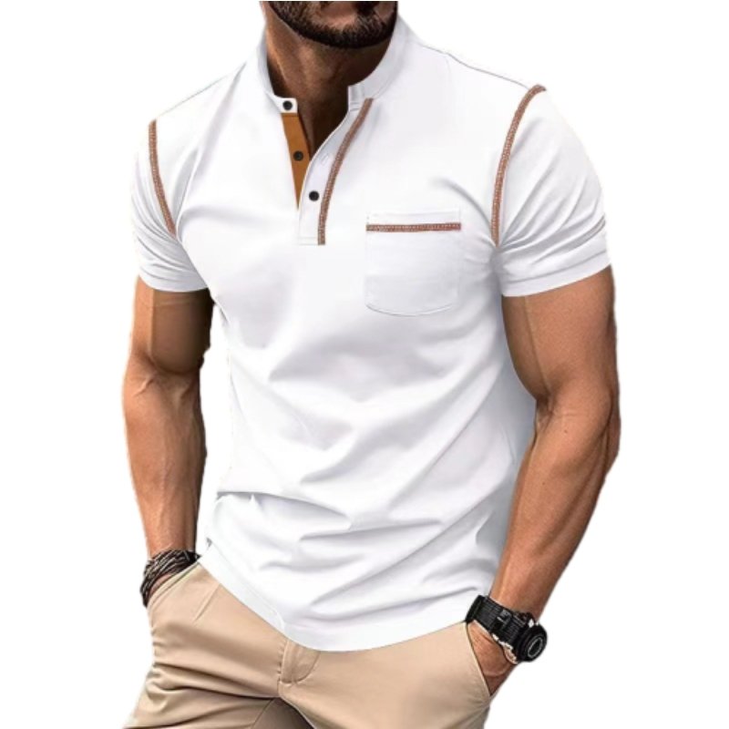 2024 Summer New Men's Short Sleeve T-Shirt Quick Drying Leisure Polo Shirt Sehe Fashion