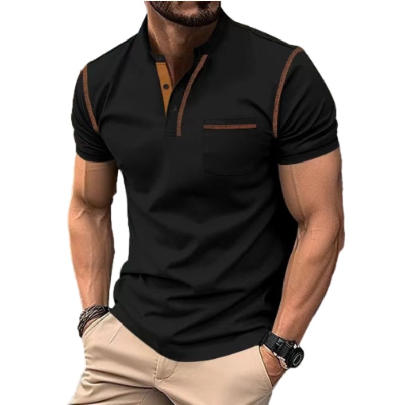 2024 Summer New Men's Short Sleeve T-Shirt Quick Drying Leisure Polo Shirt Sehe Fashion