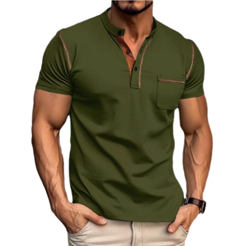 2024 Summer New Men's Short Sleeve T-Shirt Quick Drying Leisure Polo Shirt Sehe Fashion