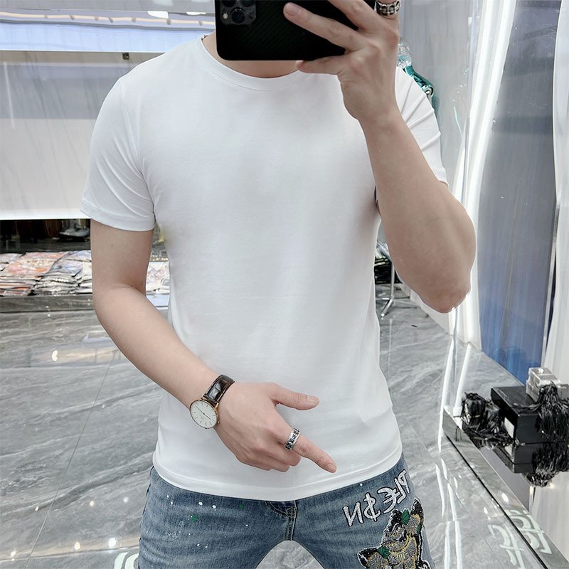wholesale Short sleeve round neck plus size men's sport t shirt oem blank plain t-shirt for men