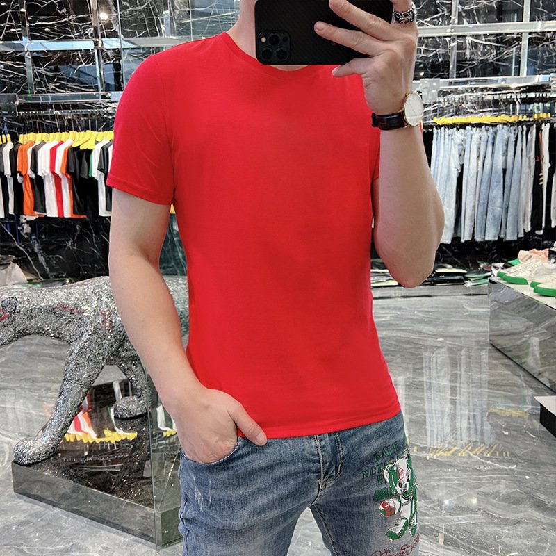wholesale Short sleeve round neck plus size men's sport t shirt oem blank plain t-shirt for men