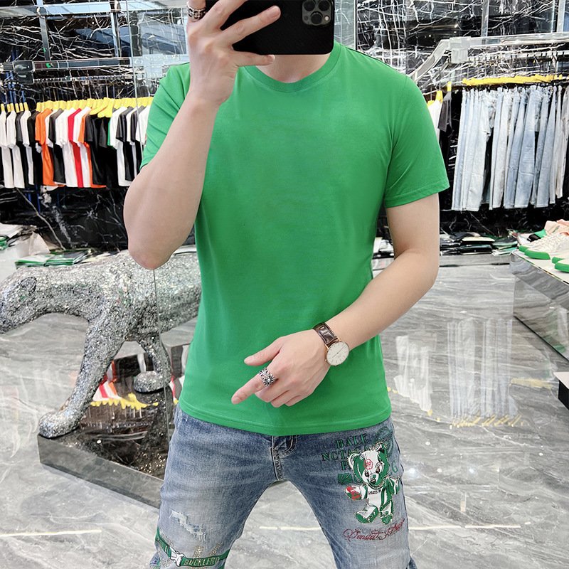 wholesale Short sleeve round neck plus size men's sport t shirt oem blank plain t-shirt for men