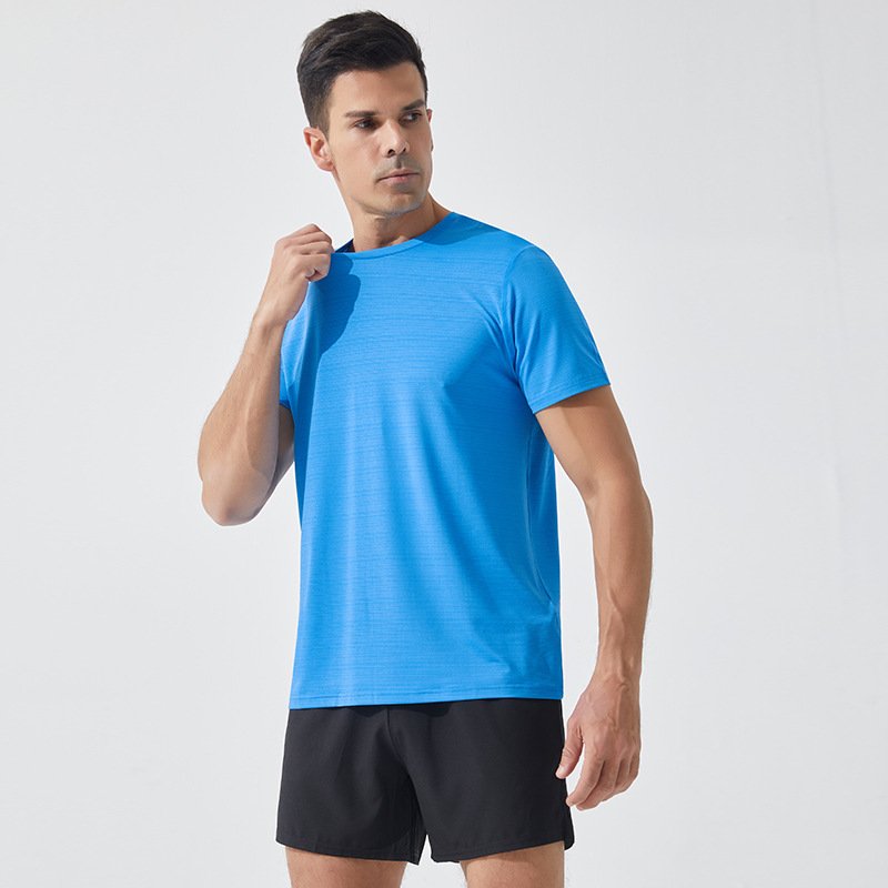 Wholesale sport t shirt men gym custom quick dry sport shirt fitness gym tops for men