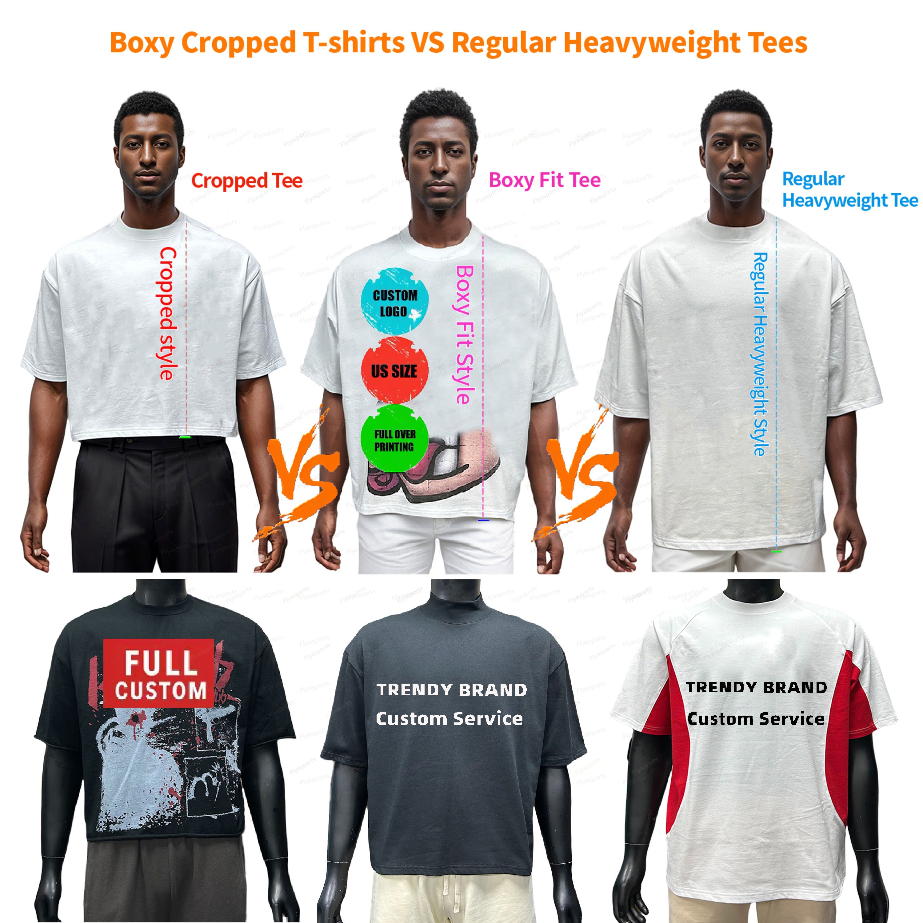 high quality heavyweight shirts graphic boxy cropped fit tee men's t-shirts casual oversized tshirt blank custom t shirt for men