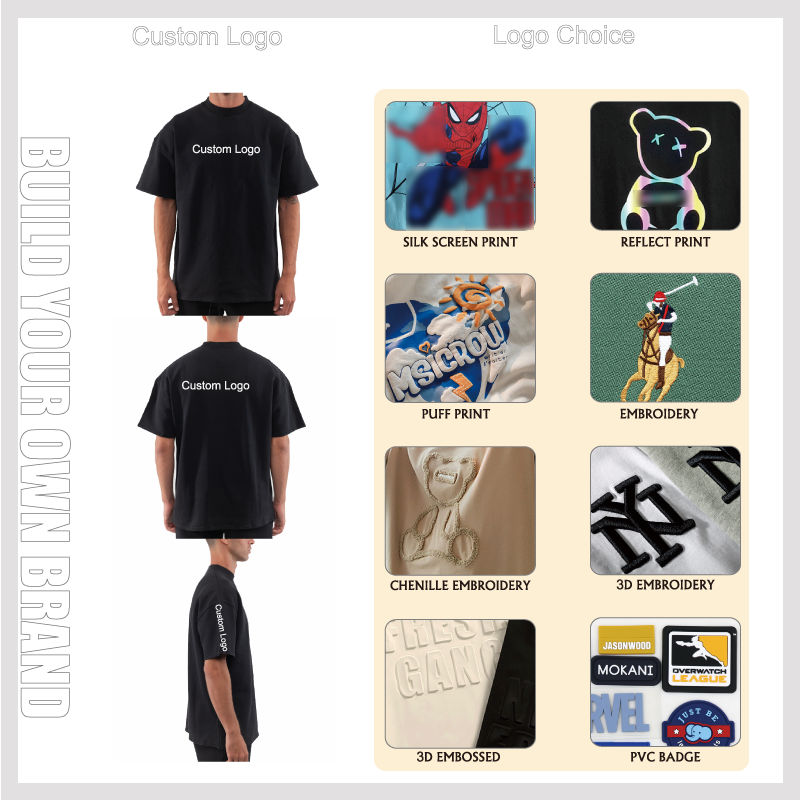high quality heavyweight shirts graphic boxy cropped fit tee men's t-shirts casual oversized tshirt blank custom t shirt for men
