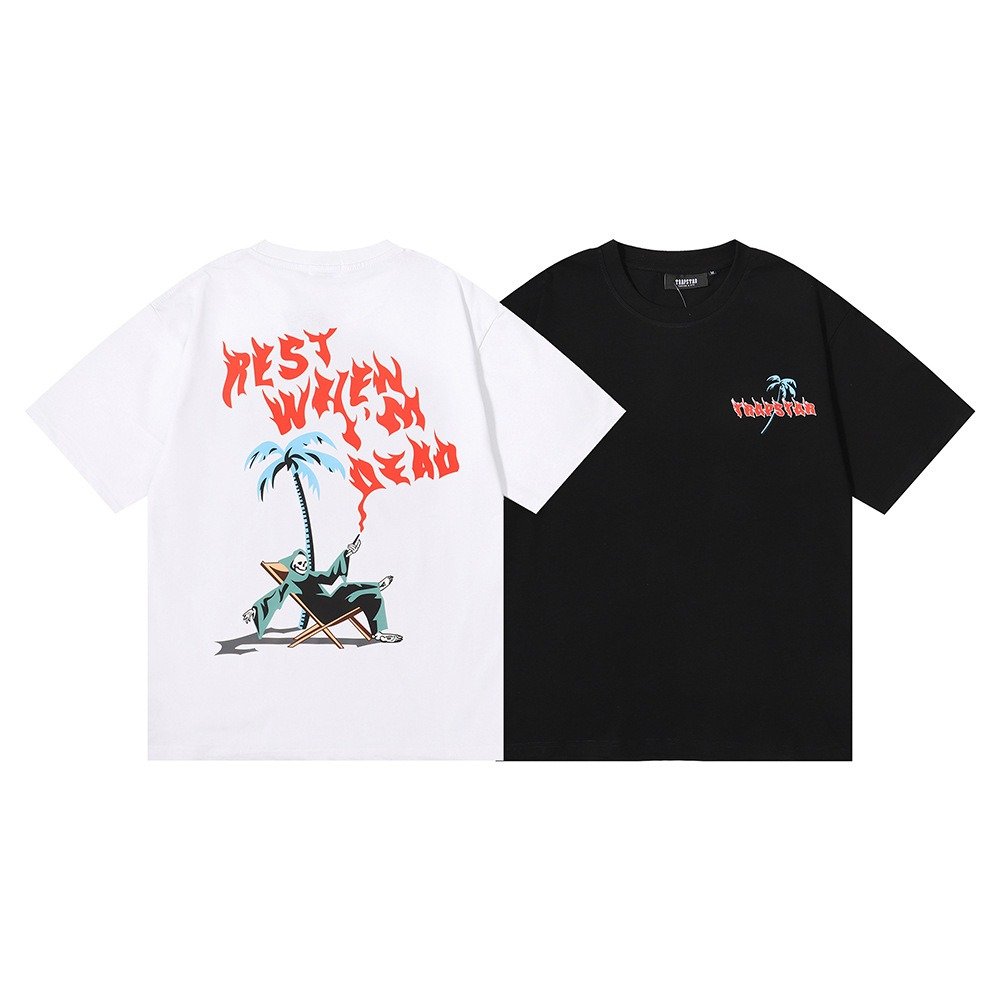 Trapstar High quality Fashion casual Graffiti style O-collar Short sleeve T-shirt,Men's T-shirt