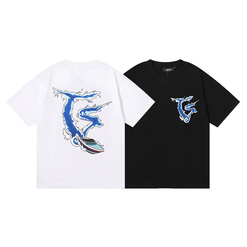 Trapstar High quality Fashion casual Graffiti style O-collar Short sleeve T-shirt,Men's T-shirt