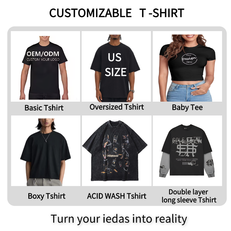 Custom Cotton DTG Printed Men's T-shirt Wholesale Screen Printed Design Double Layer Long Sleeve T-shirt for Men