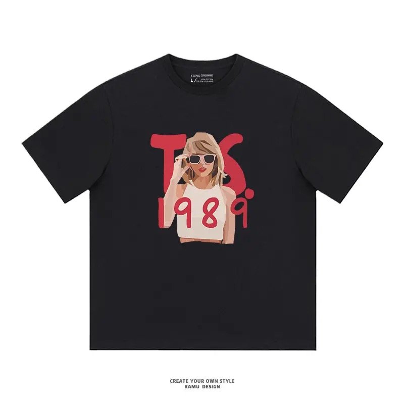 men's plus size drop shoulder 100% heavy cotton street wear luxury plain high quality custom printing sleeve Women's T-shirts