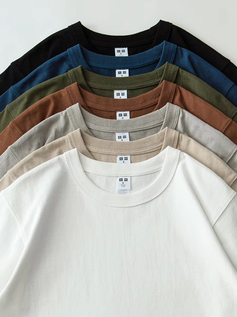 Mens Boxy Fit Vintage Custom 100% Cotton T Shirt Printing OEM Men's Casual Plain T-Shirt Personalized Bulk Oversize Blank