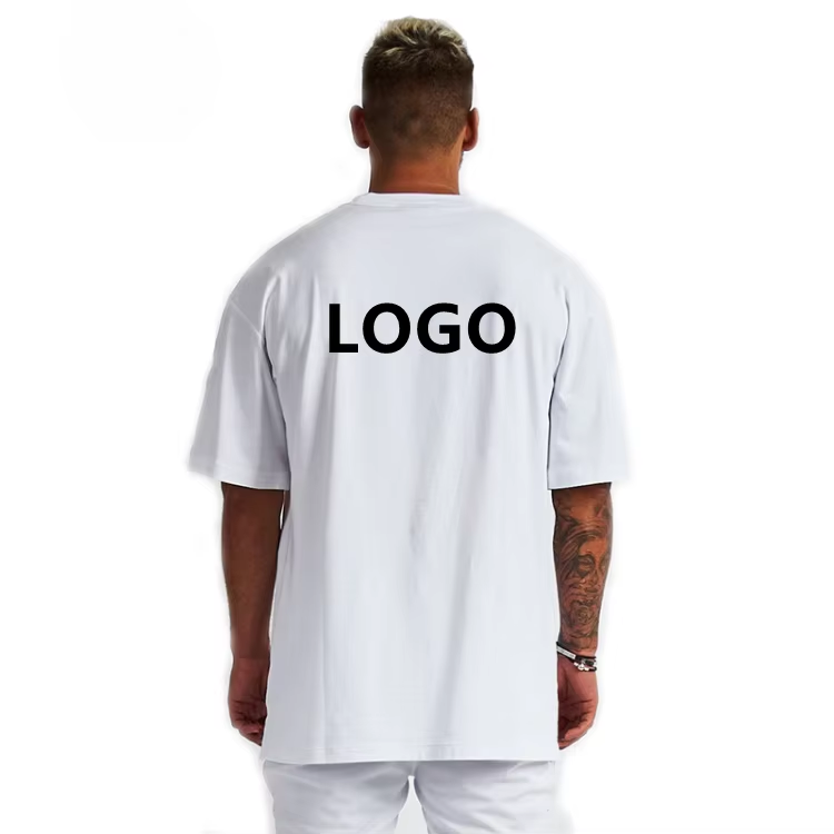 Mens Boxy Fit Vintage Custom 100% Cotton T Shirt Printing OEM Men's Casual Plain T-Shirt Personalized Bulk Oversize Blank