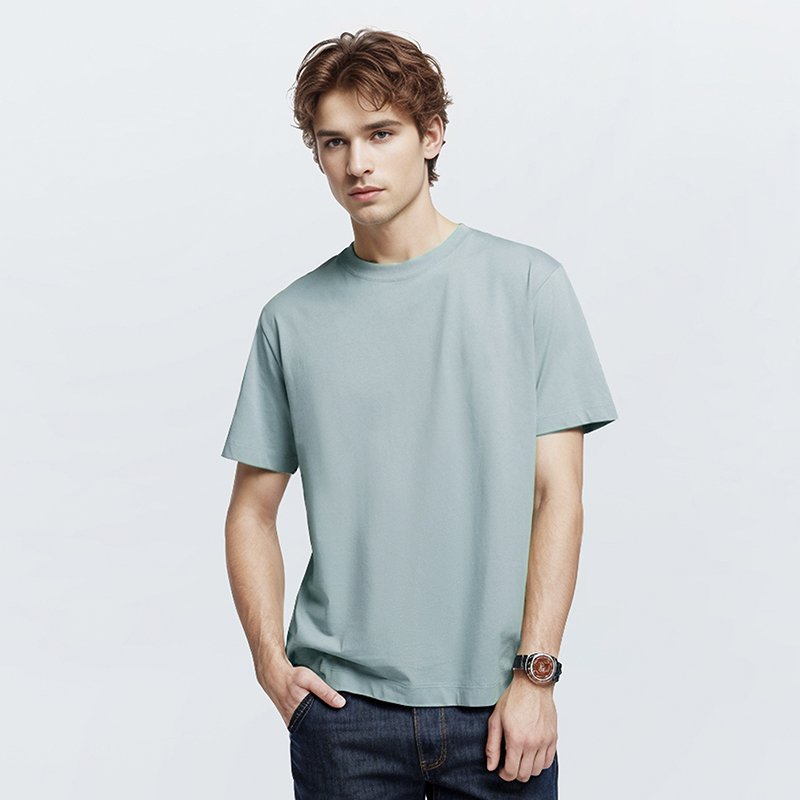 Wholesale customization of your brand logo 100% cotton t-shirt blank men's t-shirt plain color casual men's t-shirt