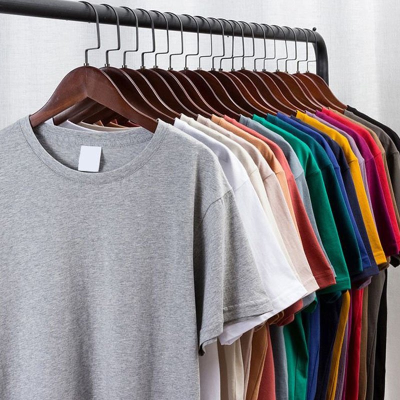 Wholesale 100% Cotton 190gsm 19 Colors Men Women Unisex Customizable Blank Casual T Shirt Men's T-shirt T Shirts T-shirts