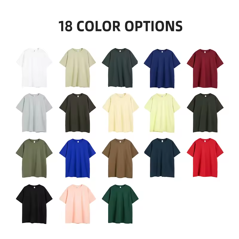 custom tshirts men' tshirt plain boxy fit t shirt streetwear oversized rib crewneck heavyweight cotton t-shirt for men