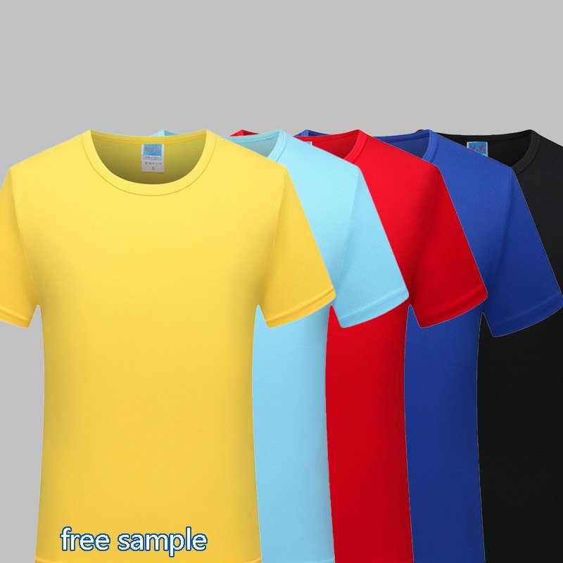 Sports casual round neck quick-drying short-sleeved blank solid color men's T-shirt custom printing