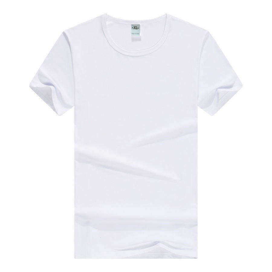 2024 Stock Custom Logo Printing Tshirt Round Neck Blank Short Sleeve 100% Polyester Plain Men's T-Shirt