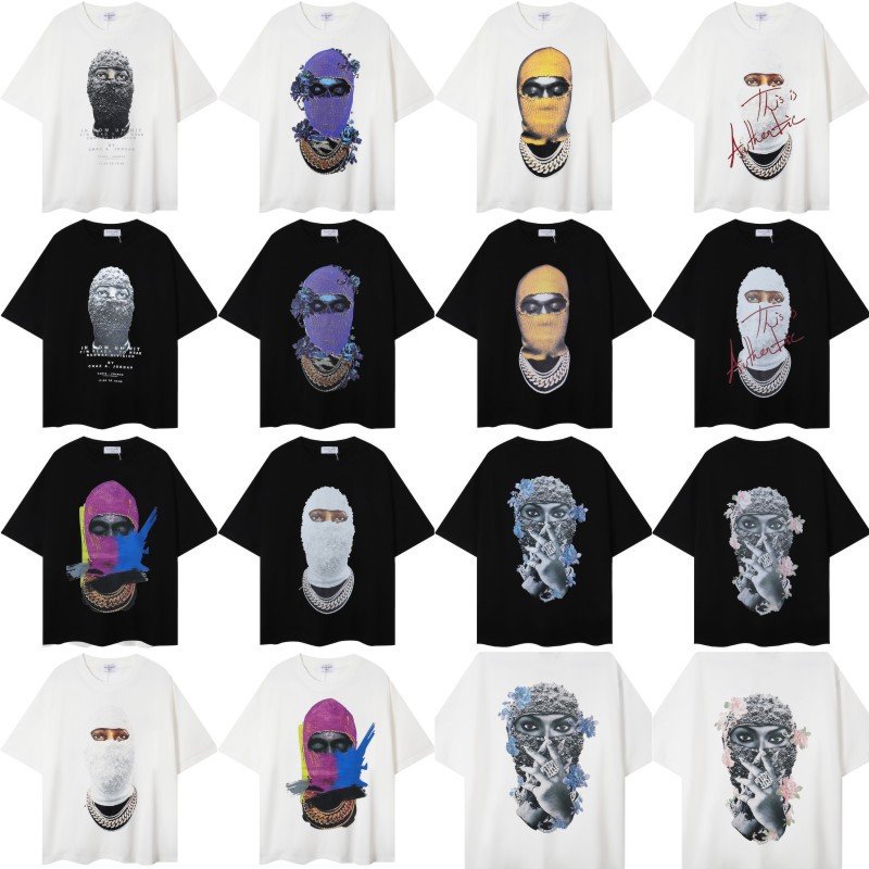 Top quality IH NOM UH NIT Stranger Things Masked Hipster short sleeve men's Instagram High Street Summer Men's casual T-shirt