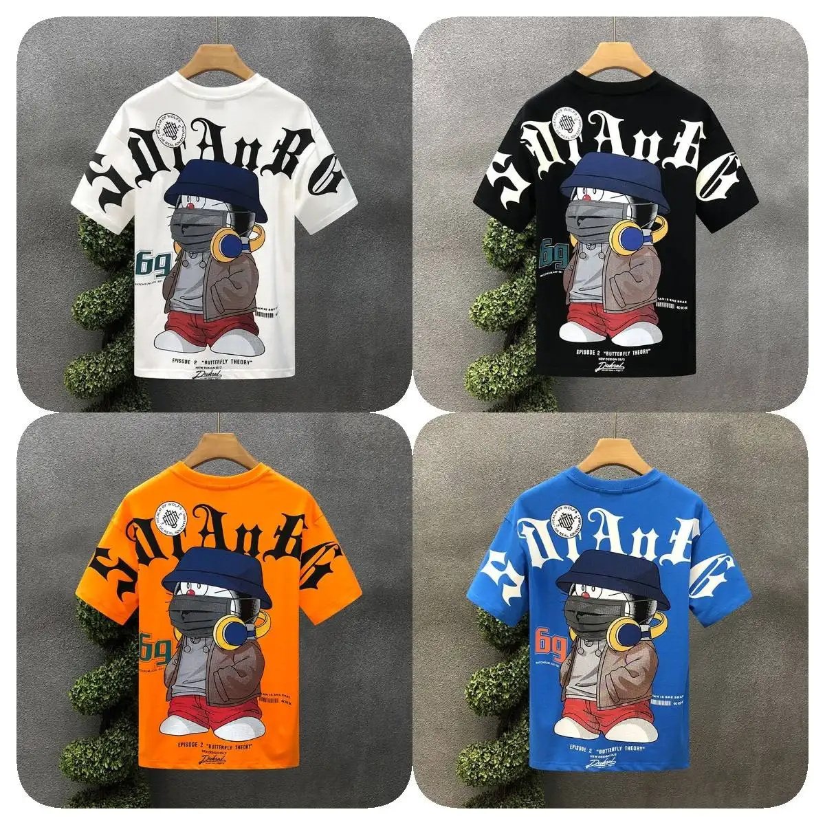 Wholesale plus size men's t-shirts oversized heavy cotton t-shirts vintage loose fitting short sleeved casual men's t-shirts