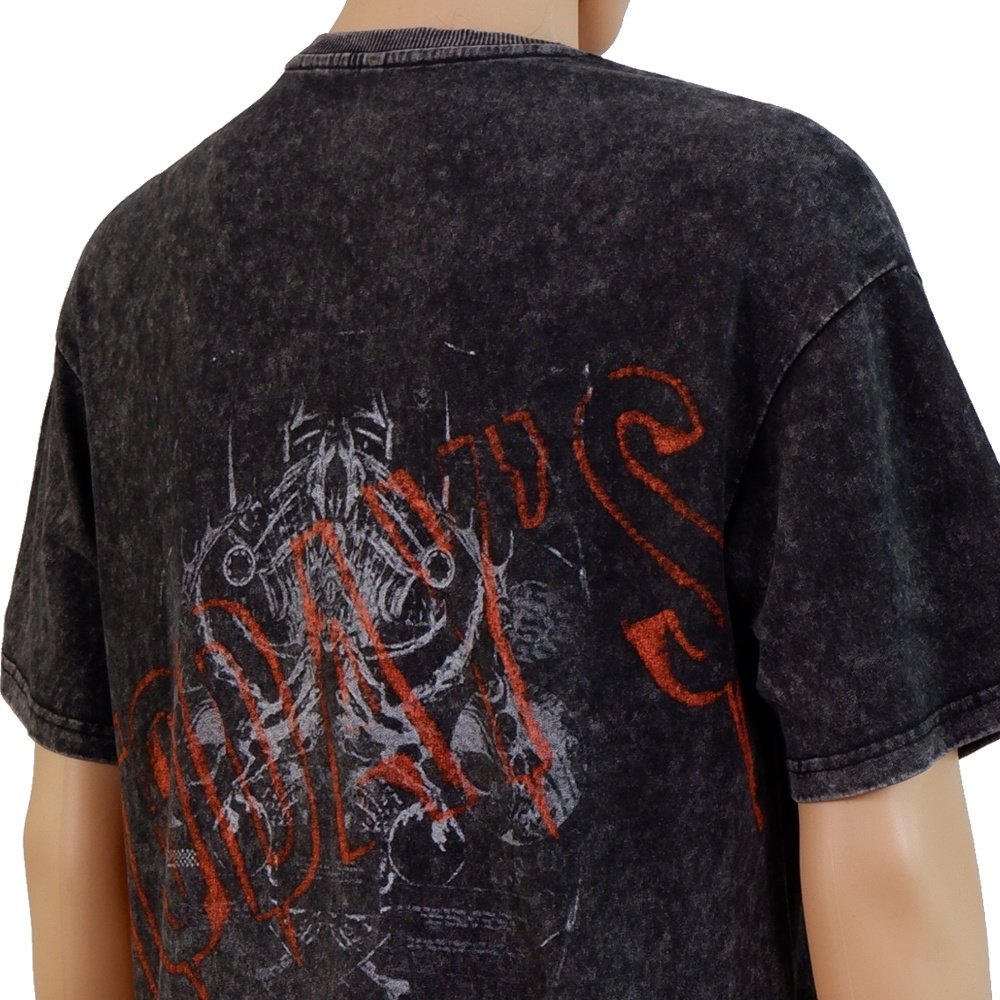 100% cotton men's T-shirt summer high-quality wash water crewneck short sleeve printed loose version spot wholesale