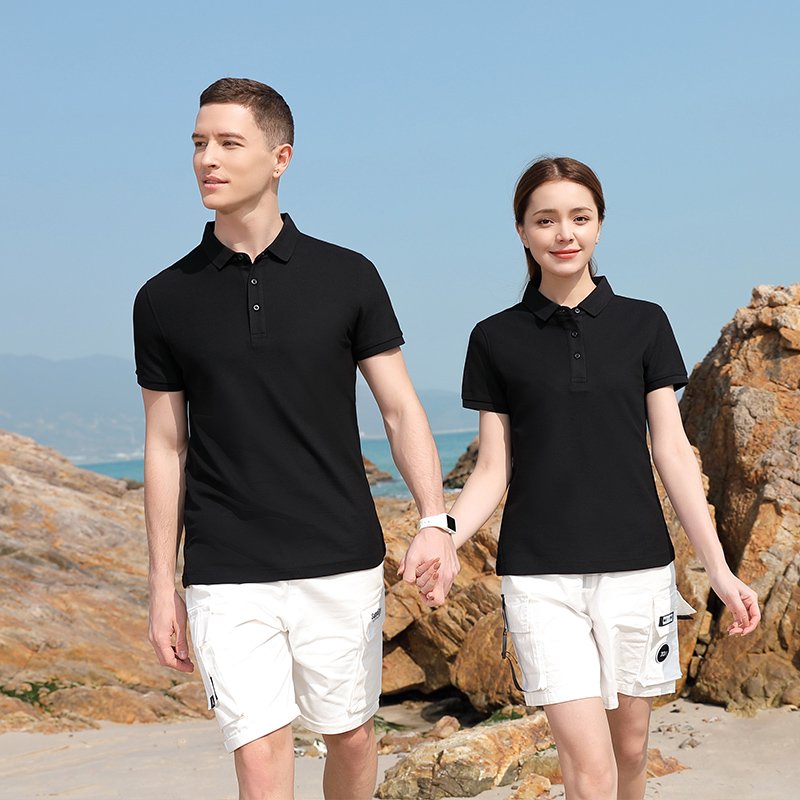 Factory Wholesale Blank Plain Sport Business Customized logo Embroidered Polo V-neck Cotton Short Sleeved Men's POLO Shirt