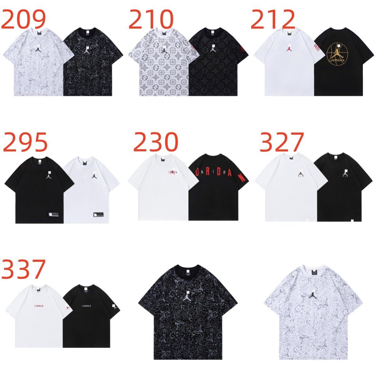 Summer new men's T-shirt American letter embroidery short sleeve T-shirt loose top