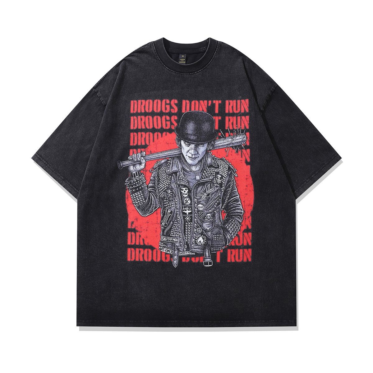 Custom Print Men's T-Shirt Luxury Washed Tee Letter Printing Loose Casual T-Shirt