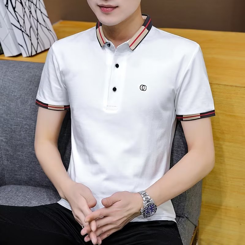 Short sleeved polo shirt men's summer T-shirt Korean version trend new versatile men's T-shirt