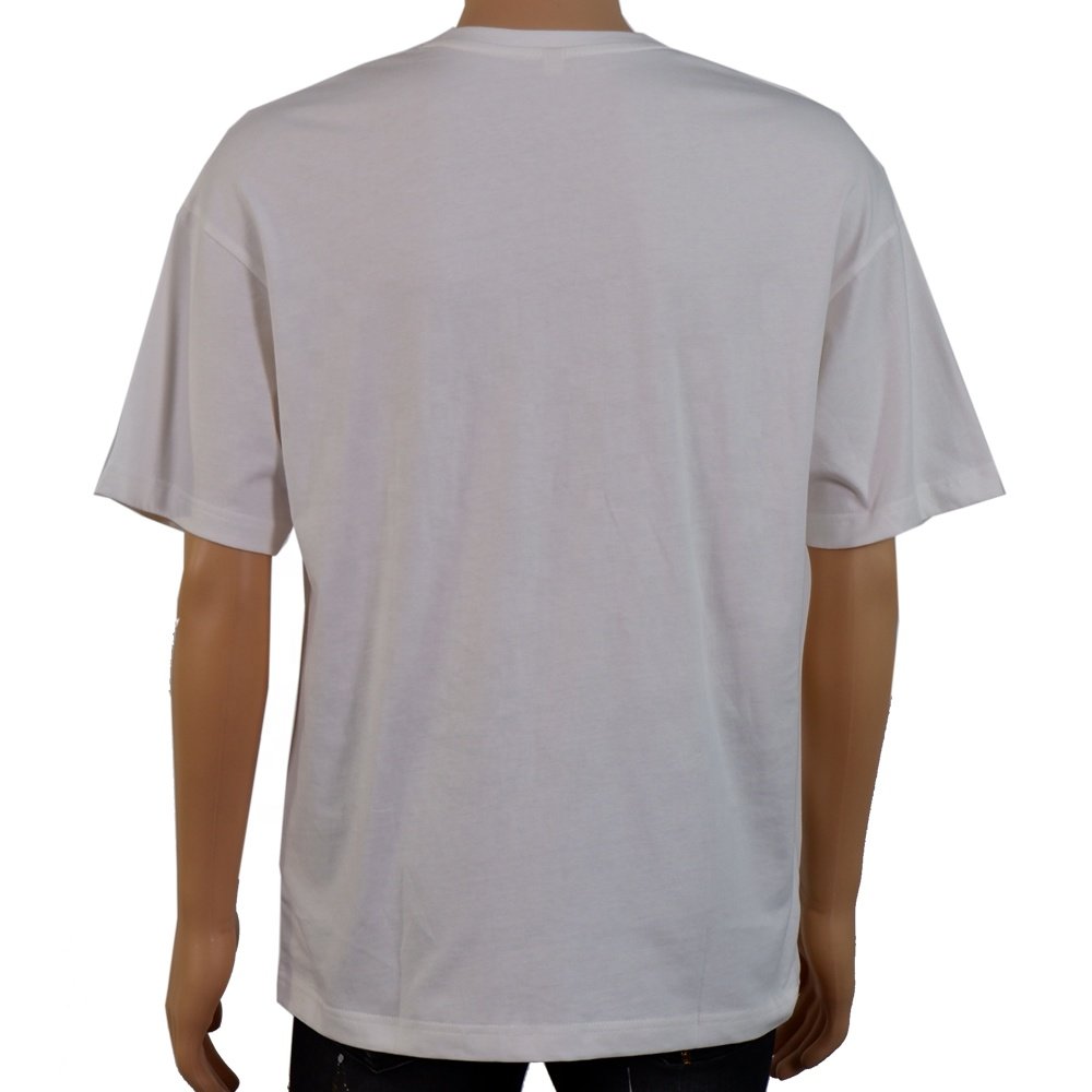 Custom printed high quality 100% cotton tshirt Crew collar letter printed casual loose men's T-shirt