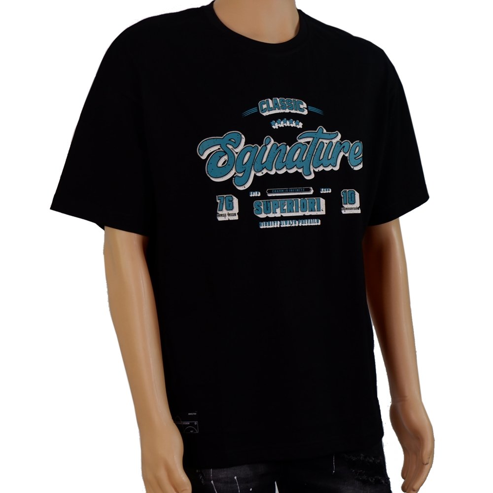 Custom printed high quality 100% cotton tshirt Crew collar letter printed casual loose men's T-shirt