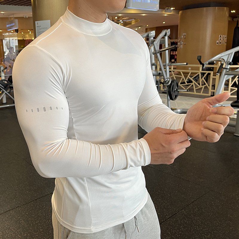 High Quality Athletic Long Sleeve Gym Sports Men's Quick Dry Fitness Top Long Sleeve T Shirt For Men